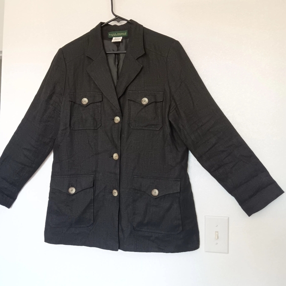 100% linen Harvé Benard utility jacket,size 16, safari holidays, women's, - Picture 3 of 12